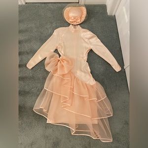 Vintage Holt Renfrew Peach Dress + Hat